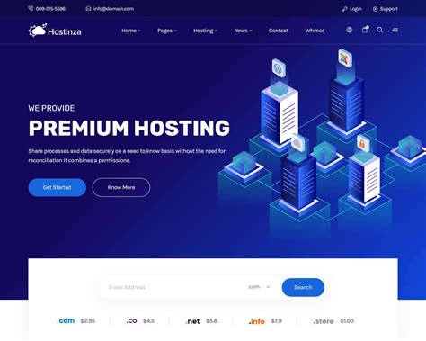 Hosting Company Website Template