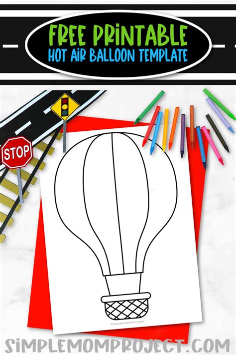 Hot Air Balloon Printable Template