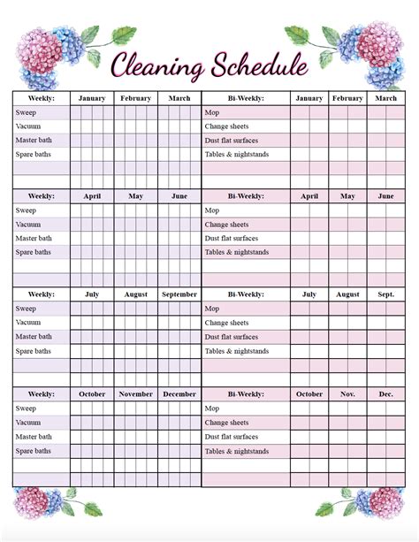 House Cleaning Planner Template