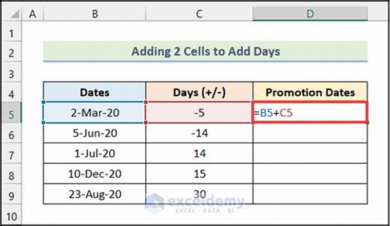 How To Add Calendar Days In Excel