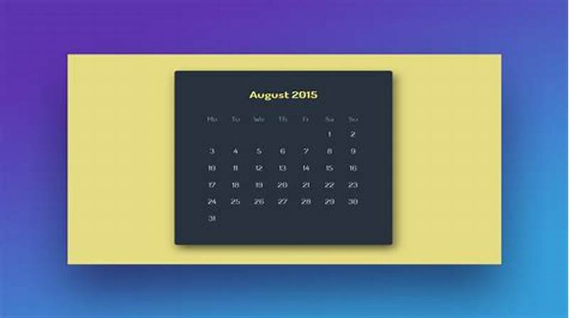 How To Add Calendar In Html