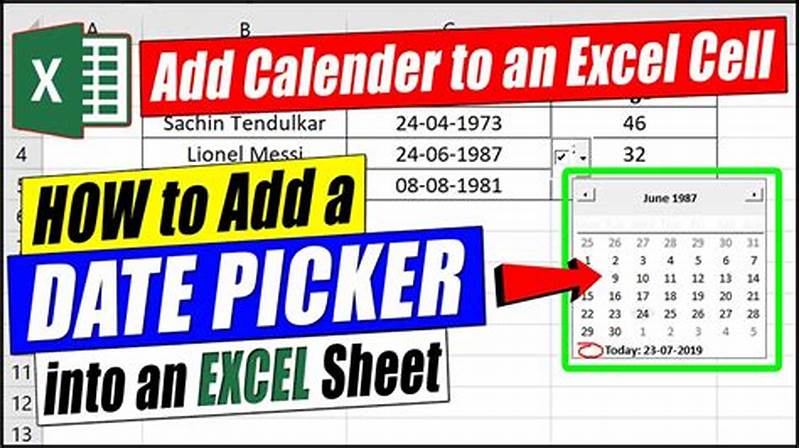 How To Add Calendar Into Excel Cell