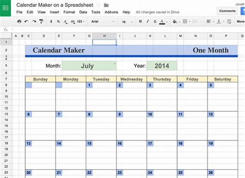 How To Add Calendar To Spreadsheet