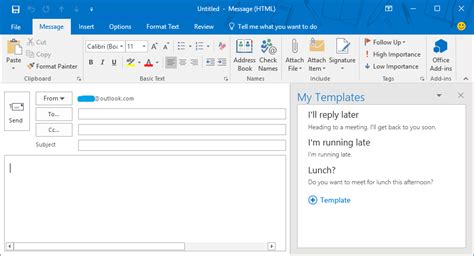 How To Add Template To Outlook