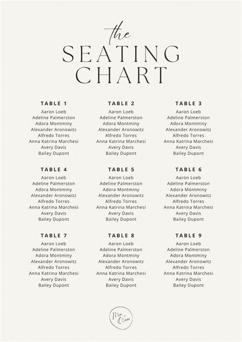 How To Address Names On Seating Chart