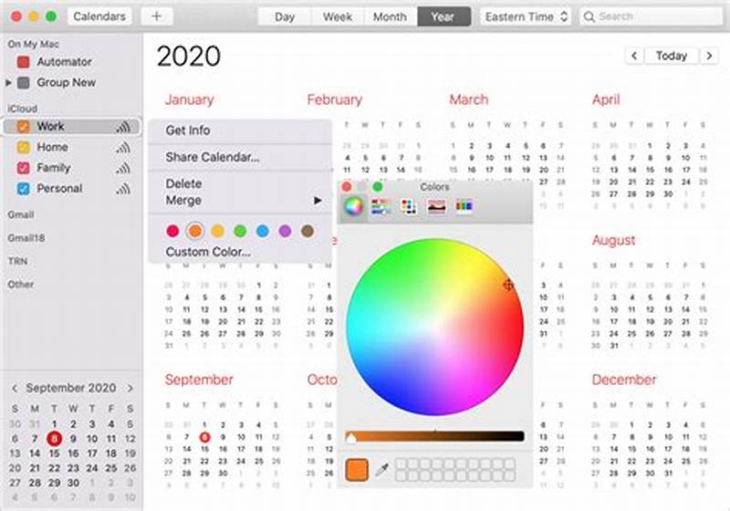 How To Change Color In Calendar