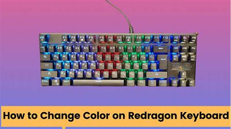 How To Change Color Pattern On Keyboard