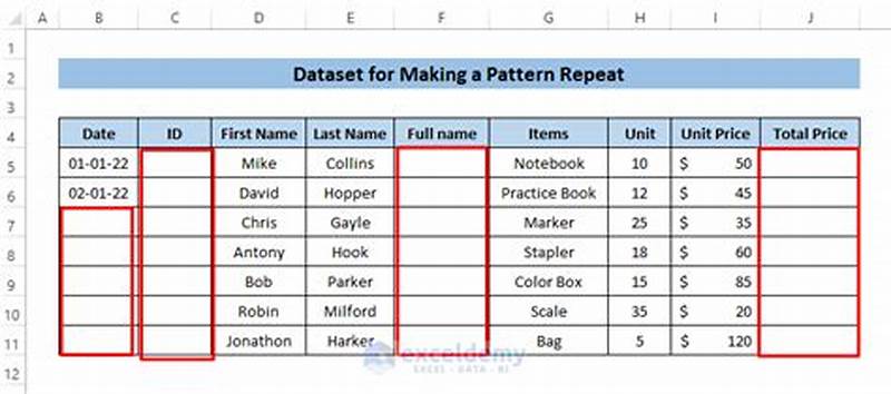 How To Continue Pattern In Excel