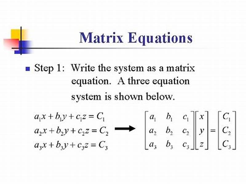 How To Convert Equation Into Matrix Form