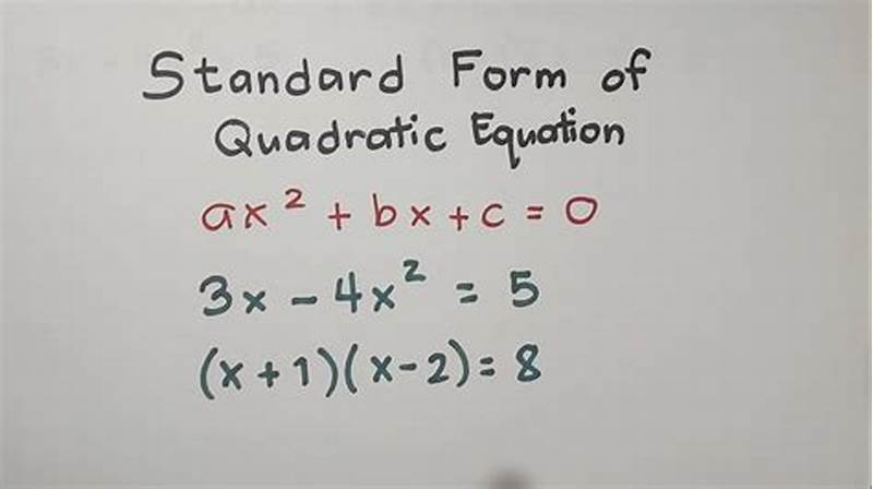 How To Convert Equation To Standard Form