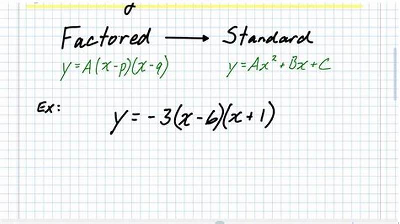 How To Convert Standard To Factored Form