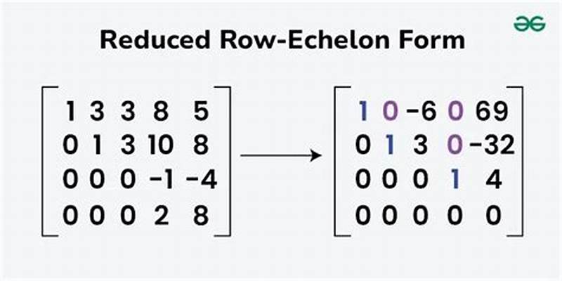 How To Convert To Row Echelon Form