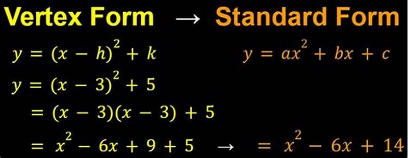 How To Convert Vertex Form Into Standard