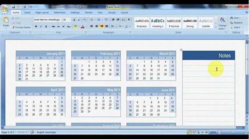 How To Create A Calender In Word