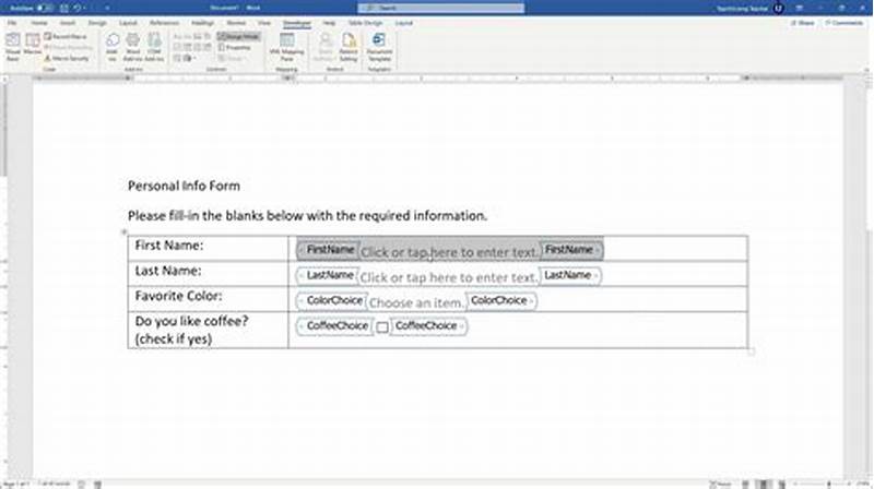 How To Create A Form Using Word