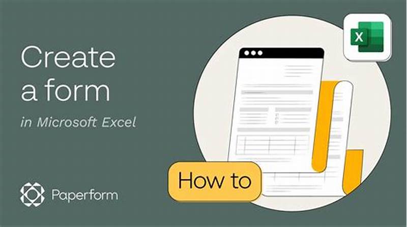 How To Create A Form With Excel