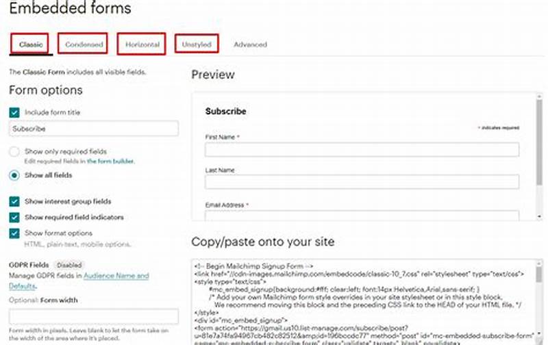 How To Create A Mailchimp Signup Form