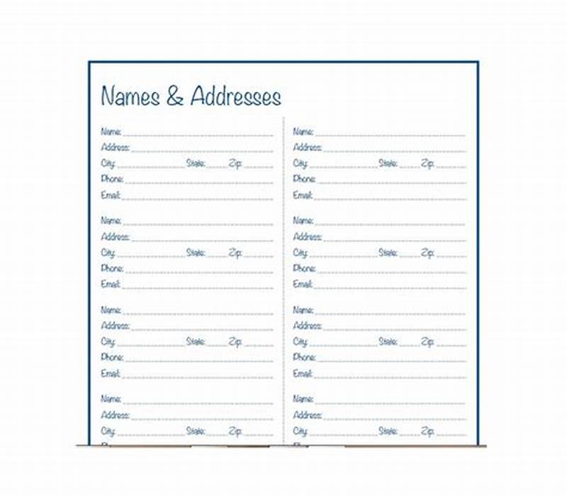 How To Create A Printable Address Book