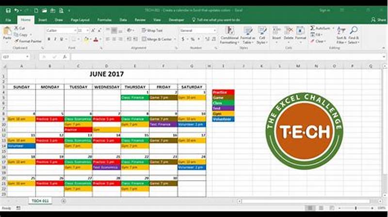 How To Create Calendar In Excel Sheet