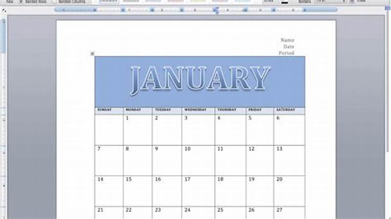 How To Create Calendar In Ms Word
