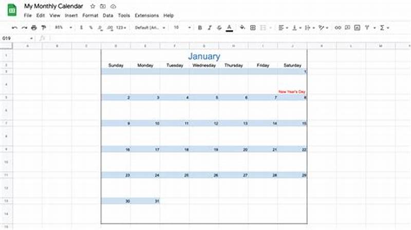 How To Create Calendar In Sheets