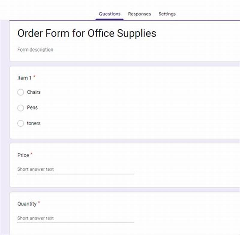 How To Create Google Form For Ordering