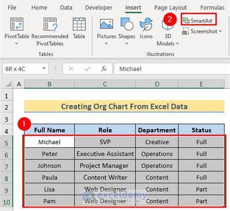 How To Create Org Chart From Excel Data With Easy Steps