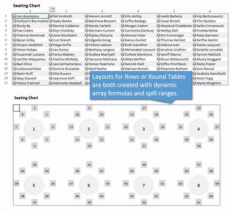 How To Create Seating Chart In Excel