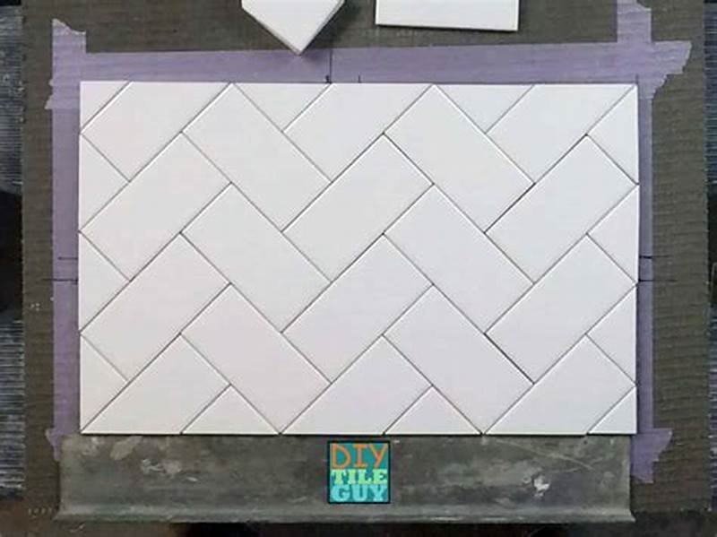 How To Cut Tile For Herringbone Pattern