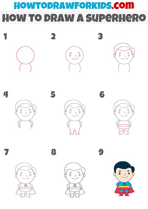 How To Draw Superheroes Easy Step By Step Printable