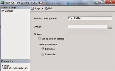 How To Drop And Create Full Text Catalog