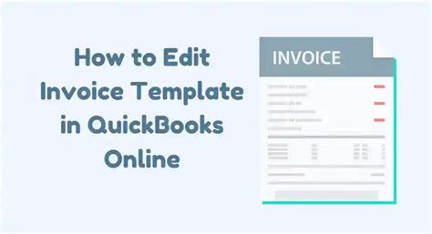 How To Edit A Quickbooks Invoice Template