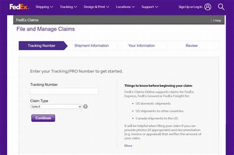 How To File Claim With Fedex