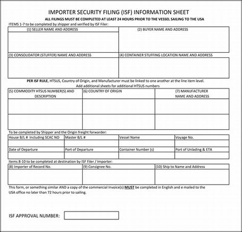 How To File Isf Form