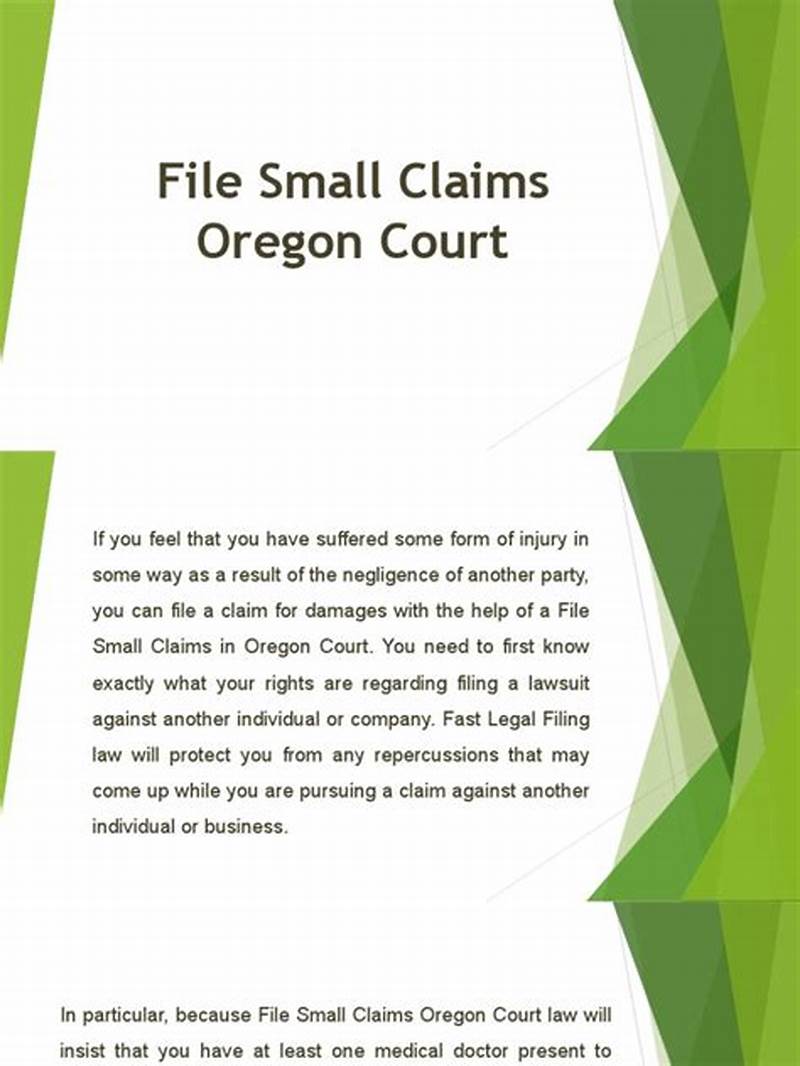 How To File Small Claims In Oregon