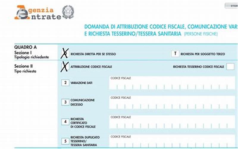 How To Fill Out Codice Fiscale Form
