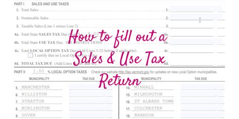 How To Fill Out Sales Tax Form