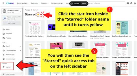 How To Find Starred Templates On Canva