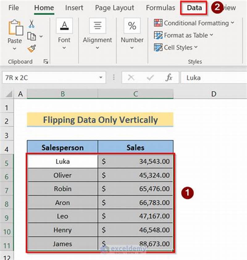 How To Flip Chart Data In Excel