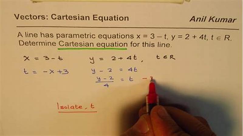 How To Form Cartesian Equation From Parametric