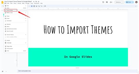 How To Import Template Into Google Slides