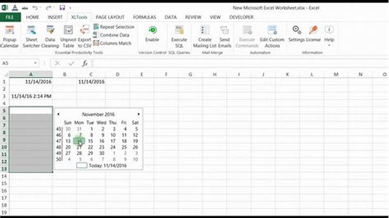 How To Insert Calendar In Excel