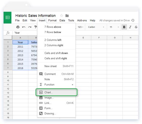 How To Insert Chart On Google Sheets