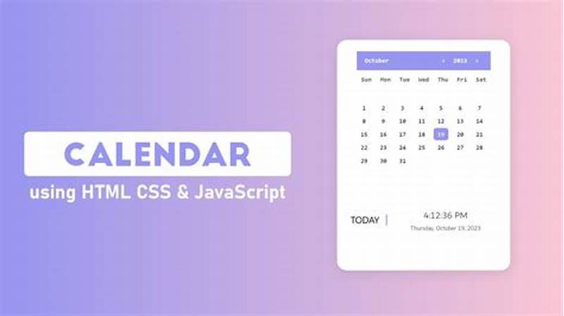 How To Make A Calendar Using Html