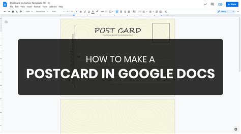 How To Make A Postcard Template In Google Docs