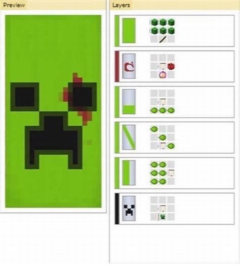 How To Make Creeper Banner Pattern