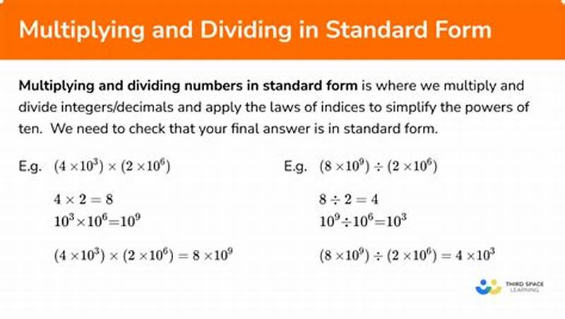 How To Multiply In Standard Form