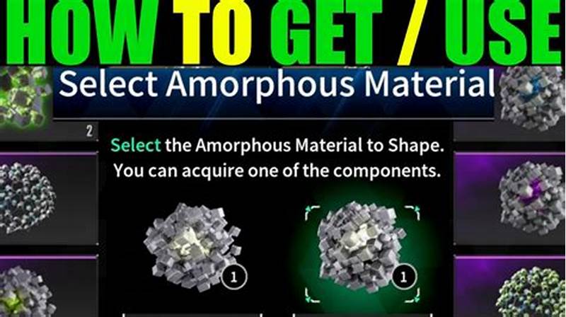 How To Open Amorphous Material Pattern 021