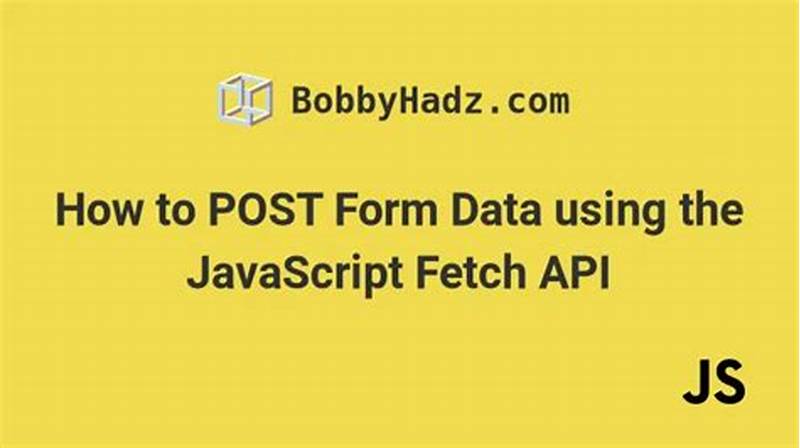 How To Post Form Data In Javascript