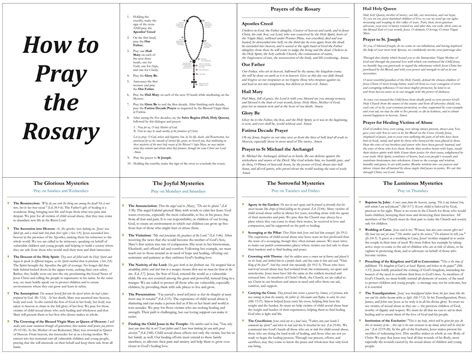 How To Pray The Rosary Free Printable Pamphlet